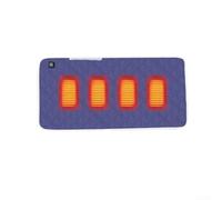 Yuanpgky Coussin de siège chauffant, 5 V USB-Type-C alimenté avec 3 réglages de température 40 à 60 °C, chauffage au graphène rechargeable à quatre zones, base antidérapante (bleu marine, 45 x 90 cm)