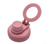 Yuanpgky Couvercle de bouteille d'eau isotherme avec support magnétique de téléphone pour bouteilles à large goulot, de 355 ml à 1,8 l, bec ergonomique et poignée portable, compatible avec : rose