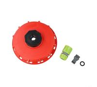 Yuanpgky Couvercle en plastique pour bouchon de réservoir IBC avec connecteur d'injection d'eau de 12 mm, orange, anti-poussière, anti-fuite, adaptateur pour conteneurs de stockage industriels (rouge)