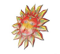 Yuanpgky Décoration murale en métal de 34 x 34 cm, plaque d'art de jardin en fer pour la maison, le bureau, la terrasse, la clôture, le porche, le salon, la salle de bain, le bureau, une utilisation