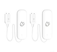 Yuanpgky Détecteur de fuite d'eau WiFi pour application à vie, détecteur d'inondation à immersion sans fil avec alertes mobiles, minuterie, télécommande, pas d'installation, 2,4 GHz, ()