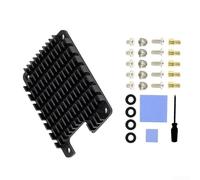 Yuanpgky Dissipateur thermique pour Raspberry Pi CM4 en alliage d'aluminium, avec coussinets en silicone et vis de montage, gestion thermique pour module de calcul 4, noir