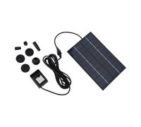 Yuanpgky Eau solaire 2,8 W pour bassin de jardin et fontaine ornementale, fontaine submersible à entraînement direct avec débit réglable, sortie en plastique noir