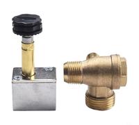 Yuanpgky Électrovanne de compresseur d'air en fonte d'aluminium avec clapet anti-retour de purge de déchargement et sortie d'échappement pour fonctionnement silencieux d'huile dans les outils de