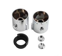 Yuanpgky Ensemble de boutons de commande pour mitigeur de douche de salle de bain, poignée de réglage de la température, avec embout chromé, commandes de valve thermostatique, pour système de