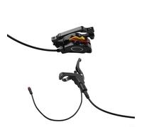 Yuanpgky Ensemble de freins électriques pour vélo électrique et scooter pliants, freins à disque hydrauliques à double piston avec câble étanche à 2 broches, pour aluminium CNC, plaquettes en métal