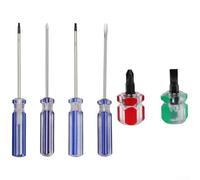 Yuanpgky Ensemble de mini tournevis double usage avec embouts magnétiques et poignée ergonomique pour réparation électronique, montage de meubles et entretien de voiture - 4 pièces et 6 pièces (2)