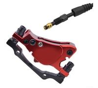 Yuanpgky Étrier de frein électrique pour vélo de montagne et vélos électriques pliants, interface 6 mm et 8 mm, compatible avec huile minérale, distance d'installation de 51 mm, ABS rouge + acier