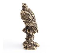 Yuanpgky Figurine d'aigle vintage faite à la main en cuivre, décoration d'oiseau délicatement conçue pour la maison ou le bureau, statue de petit animal avec finition antique, à collectionner