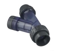 Yuanpgky Filtre en Y UPVC pour systèmes d'irrigation, aquarium et aquarium, corps transparent, compatibilité des tuyaux de 20 à 63 mm, élimination des débris robuste, lot (diamètre intérieur 63 mm)