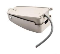 Yuanpgky FS-2 Interrupteur à pied momentané en métal, SPDT 1NO1NC Interrupteur à pédale industriel avec câble de 16 cm, 10 A 380 V/220 V, IP62, boîtier en aluminium ignifuge pour