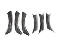 Yuanpgky Garniture de poignée de porte intérieure en fibre de carbone ABS pour série 3 E90 E91 Break 2004-2012 - Motif tissage diagonal noir, imperméable, ne se décolore pas, résistant à la rouille