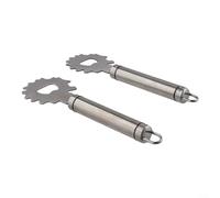 Yuanpgky Grattoir en acier inoxydable pour barbecue au charbon de bois, poils - Outil de nettoyage de barbecue avec design à fente, portée étendue pour la cuisine en plein air (nettoyeur de contrôle)