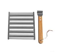 Yuanpgky Grille à hot-dog en acier inoxydable avec support à saucisses amovible pour une cuisson uniforme, design à rouler, compatible avec le support à rouleaux à saucisses pour barbecue, outils de