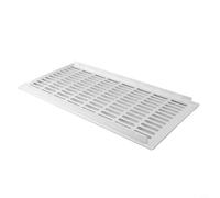 Yuanpgky Grille d'aération rectangulaire avec persiennes d'aération pour armoire, armoire à chaussures, placard, matériau en alliage d'aluminium blanc ou noir, (blanc 200 x 400 mm)
