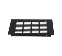 Yuanpgky Grille d'aération rectangulaire en aluminium de 150 mm - Noir - Résistant à la corrosion - Panneau de ventilation pour armoires, armoires à chaussures (150 x 250 mm)