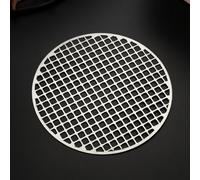 Yuanpgky Grille de barbecue de camping en acier inoxydable - Filet métallique rond pour barbecue, pique-nique, fête de jardin - Compatible avec divers poêles, 28 cm de diamètre, 2 mm d'épaisseur (24