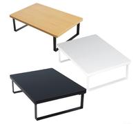 Yuanpgky Grille de four à micro-ondes pour cuisinière à induction 30 x 40 cm en métal et bois avec pieds antidérapants (jaune)