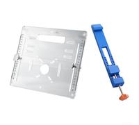 Yuanpgky Guide de base réglable pour machine de découpe avec plaque inférieure en acrylique de 8 mm et planche inversée pour scies de table - Compatible avec les coupe-poussière de 12,7 à 15,2 cm, 2
