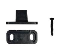 Yuanpgky Guide de sol pour porte de grange coulissante en acier carbone robuste pour dérivation, placard et portes de poche, design réglable, s'adapte aux rainures ou non rainurées simples et (noir)