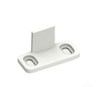 Yuanpgky Guide de sol pour porte de grange coulissante en acier carbone robuste pour dérivation, placard et portes de poche, design réglable, s'adapte aux rainures ou non rainurées simples et (blanc)