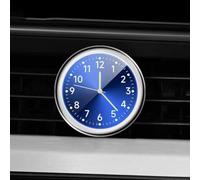 Yuanpgky Horloge d'intérieur de voiture pour véhicule - Horloge analogique lumineuse pour tableau de bord avec ABS + construction en métal, 4 x 4 cm, s'adapte à la plupart des voitures (noir/blanc