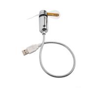 Yuanpgky Horloge ventilateur USB avec écran LED, tuyau en métal réglable et affichage réel pour la maison, le bureau et les voyages (coloré)