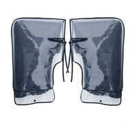 Yuanpgky Housse de guidon de vélo d'hiver en tissu Oxford polaire thermique, coupe-vent et imperméable, gants de cyclisme avec poignets allongés, élément réfléchissant (noir)