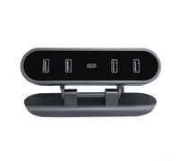 Yuanpgky Hub de chargeur pliable pour voiture avec station d'accueil sous l'écran pour Model 3 et Model Y 2021-2023, adaptateur Shunt USB, noir (ABS + PC)