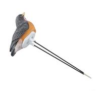 Yuanpgky Humidimètre de sol avec alarme d'arrosage en forme d'oiseau pour plantes - Capteur de mesure continue pour fleurs en pot, bonsaï - Construction en résine, 18 x 9 cm (noir)