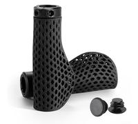 Yuanpgky Impression 3D pour poignées de vélo en nid d'abeille pour vélo de montagne, longueur 130 mm, diamètre 22,2 mm, paire légère de 97 g, antidérapant, absorption des chocs ventilée
