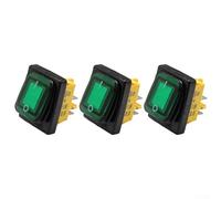 Yuanpgky Interrupteur à bascule étanche pour bateaux, interrupteur à bascule 4P 30 A avec cadre en nylon PA66, contacts argentés, interrupteur marche/arrêt 12 V de qualité marine pour voitures