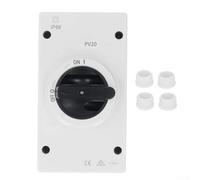 Yuanpgky Isolateur PV DC 1200 V 4P 20 A/32 A pour usage industriel commercial résidentiel IP66 résistant aux intempéries ignifuge (20 A)