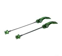 Yuanpgky Jeu d'essieux à dégagement rapide pour VTT, pour moyeu en alliage d'aluminium usiné CNC avec arbre en acier haute résistance, 4,8 mm de diamètre, avant 145 mm/arrière 180 mm, (vert)