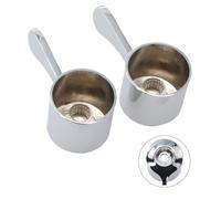 Yuanpgky Kit de conversion de têtes de levier de rechange pour robinet de lavabo, poignées en laiton massif chromé 1/4 de tour, compatible avec les robinets de lavabo montés sur le pont pour bricolage
