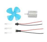 Yuanpgky Kit de générateur d'éolienne, générateur de dynamo 12 V CC 0-20 V avec lames de 60 mm, alimentation éolienne éducative pour projets de bricolage à la maison