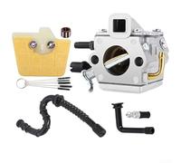 Yuanpgky Kit de joints de piston de cylindre 48 mm pour tronçonneuse MS360 036 PRO 034 AV Super MS340 - Kit de réparation avec collecteur, roulements de manivelle, joints d'huile et silencieux