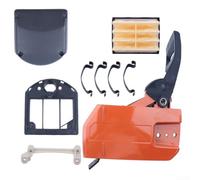 Yuanpgky Kit de montage de frein de tronçonneuse avec filtre à air H288 pour tondeuse à gazon compatible avec modèles 266, 268, 272, couvercle de pignon d'embrayage et poignée de frein inclus