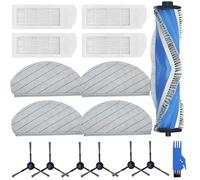 Yuanpgky Kit de pièces de rechange pour aspirateur robot Deebot N20 Plus N20 Pro Plus avec brosse principale, 4 filtres, 4 serpillères, 6 brosses de nettoyage latérales