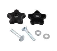 Yuanpgky Kit de poignée de rechange pour tondeuse à gazon TORO - 2 boutons 117-5976, 2 boulons 92-2260, 2 rondelles 107-3844, construction en plastique noir et métal, compatible