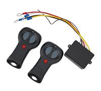 Yuanpgky Kit de télécommande de treuil électrique pour treuil 12 V/24 V jusqu'à 7 711 kg, double combiné sans fil avec récepteur, très résistant pour camion, VTT, SUV, portée de 30,5 m, IP67 (bleu)