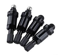 Yuanpgky Kit d'entretien de tige de valve TPMS en aluminium 4 pièces avec joints en métal et caoutchouc pour remplacement de valves de pneus