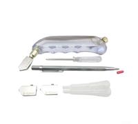Yuanpgky Kit d'outils de coupe de verre avec coupe-verre à huile, stylo de gravure, tournevis et compte-gouttes d'huile pour couper des miroirs, des étagères en verre et des vitraux (A)