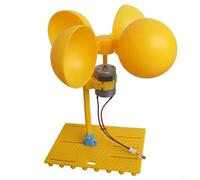 Yuanpgky Kit générateur de turbine éolienne avec lames de support et moteur sans balais, expérience scientifique éducative pour enfants et étudiants, ABS et ()