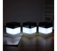Yuanpgky Lampadaire solaire pour jardin et extérieur avec indice d'étanchéité IP44, capteur marche/arrêt automatique, éclairage de 8 à 10 heures après 6 à 8 heures de charge, blanc chaud ou blanc