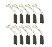 Yuanpgky Lot de 10 balais de carbone pour moteur de machine à laver automatique 5 x 12,5 x 37 mm Pièces de rechange avec fils et ressorts pour appareils de type tambour