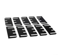 Yuanpgky Lot de 10 cales de charnière de porte en PVC pour réparation d'alignement - 10,2 x 1,3 cm, 0,1 cm d'épaisseur, avec coins de rayon de 1,6 cm, compatibles avec charnières de porte standard