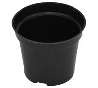 Yuanpgky Lot de 10 pots de fleurs en plastique noir avec 8 tailles, solides moulés par injection avec drainage à 2 niveaux pour jardin et extérieur (B80#)