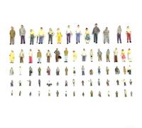 Yuanpgky Lot de 100 figurines miniatures à l'échelle 1:75, 1:87, 1:100, modèles de petites personnes entièrement assises dans des poses assorties, fabriquées en ABS durable pour dioramas et modèles de
