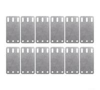 Yuanpgky Lot de 12 plaques arrière de montage en métal avec vis, écrous, joints pour système de contrôle de fret E Track X Track 7,6 x 15,2 cm